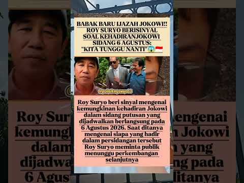 Babak baru ijazah Jokowi, Roy beri sinyal? #viralshort #politics #prabowo #beritaterkini #berita