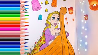 Rapunzel | fairy tale coloring | Rapunzel's adventures | lantern light