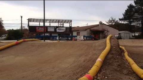 Team Associated RC8.2e track jumps.