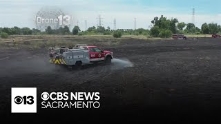 Cal Fire crews working to contain Putah Fire near Winters