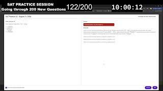 AUGUST SAT CRAM PRACTICE SESSION | 200 NEW QUESTIONS MATH & READING
