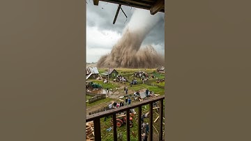 ⚠️ Detik-detik Terakhir Sebelum Tornado Menghantam Desa Eropa 😱 #shorts