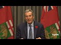 Manitoba Premier Brian Pallister provides update on COVID-19 – November 3, 2020