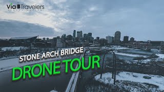 Stone Arch Bridge: Minneapolis, MN (HD Drone Tour)