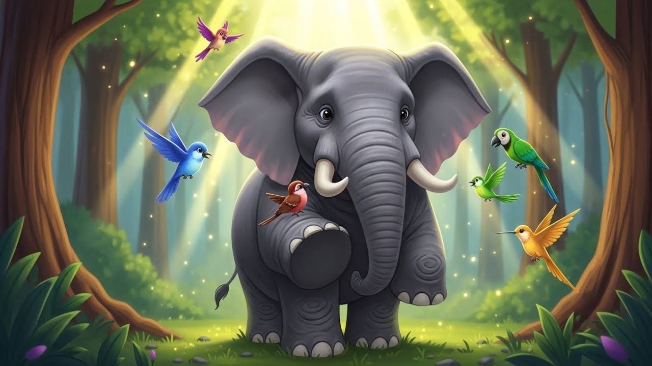 Aankhrosh the Brave Elephant & The Birds – Magical Forest Cartoon Story