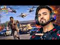 GTA 5🔴[LIVE] 24 HOURS Survive a Wanted Level 5-Star | POLICE 🚔 Escape! @TechnoGamerzOfficial