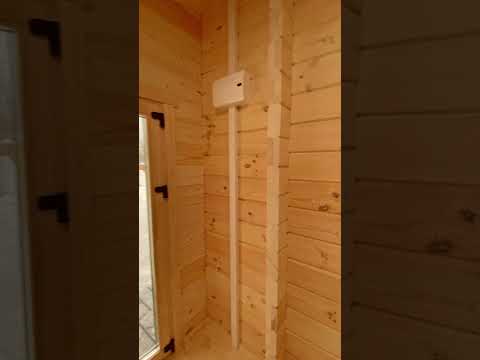 Мини обзор бани 5х5 м из клееного бруса #баняподключ #парилка #баня #баняизбруса #shorts #строимбаню