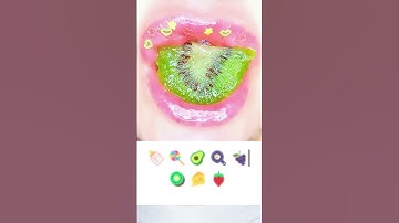 Makan sesuai emoji🎧 Eat by emojis[]Ăn theo biểu tượng cảm xúc ||CR:SatisfyingLips||[By:me]#shorts