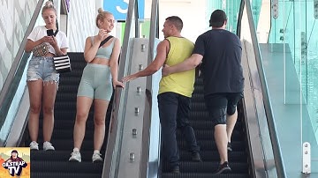 Touching Hands on the Escalator! Man Edition!