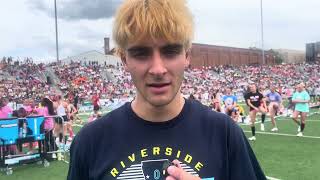 Riverside’s Owen Fenner finishes 8th in 1600 meter, post-race interview, KSOM KS95