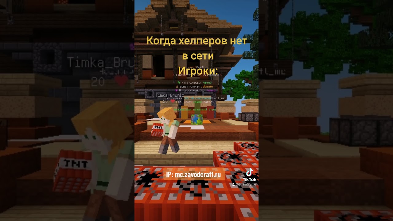 Присоединяйся к нам на  сервер IP: mc.zavodcraft.ru 1.12.2 