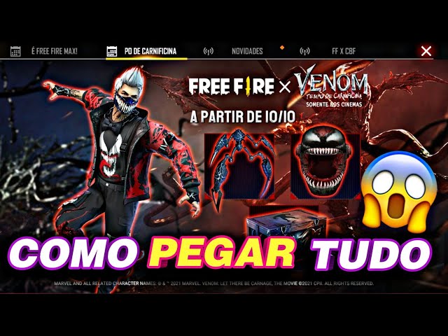 Free Fire: Chamar amigos de volta garante itens de Venom e