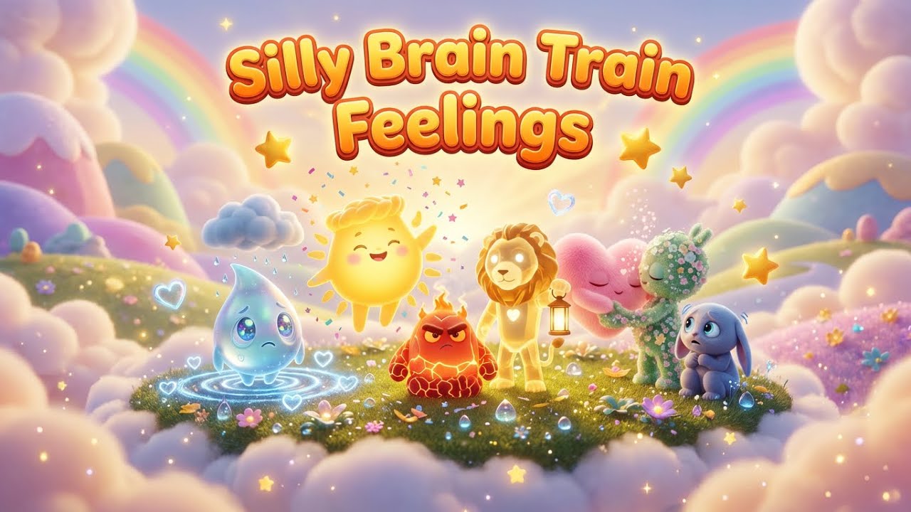 Feelings Song for Kids – Happy, Sad, Angry & More! | Silly Brain Train🚂
