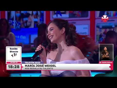 El espectacular show de María José Weigel de 'Hijos del Desierto' en Teletón 2022: cantó en fránces