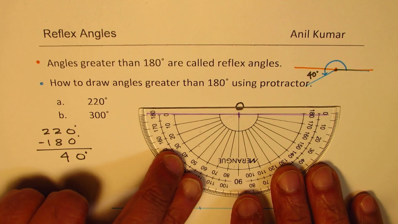 What are Reflex Angles and How to Draw Reflex Angle using Protractor 