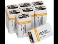 AmazonBasics 9 Volt Alkaline Batteries Unboxing