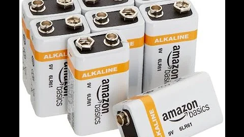 AmazonBasics 9 Volt Everyday Alkaline Batteries 8 Pack