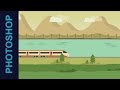 The Train - Flat Design | Speed Art - Photoshop (GIF Animation)