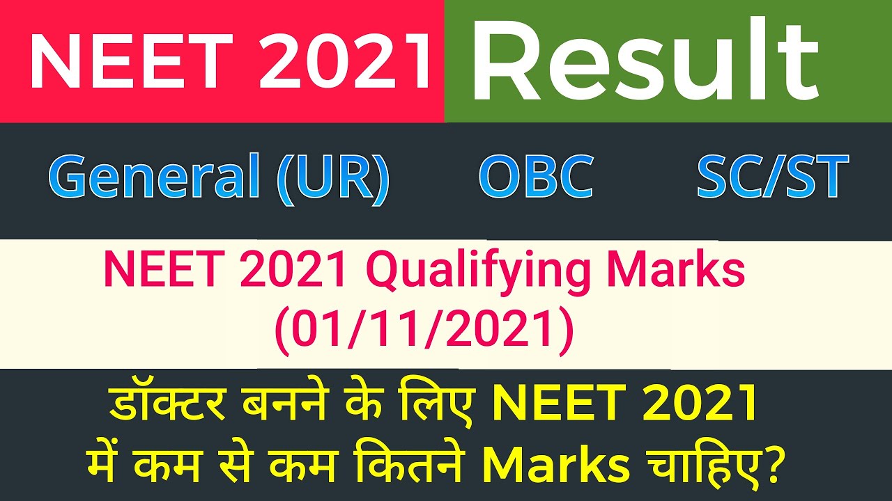 Qualifying Score For NEET 2021 | Minimum Passing Score for NEET 2021