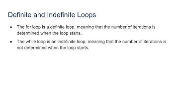 Python Loops 5: Definite and Indefinite Loops