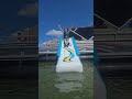 Kowabunga! First Ride on the Pontoon Slide 🌊