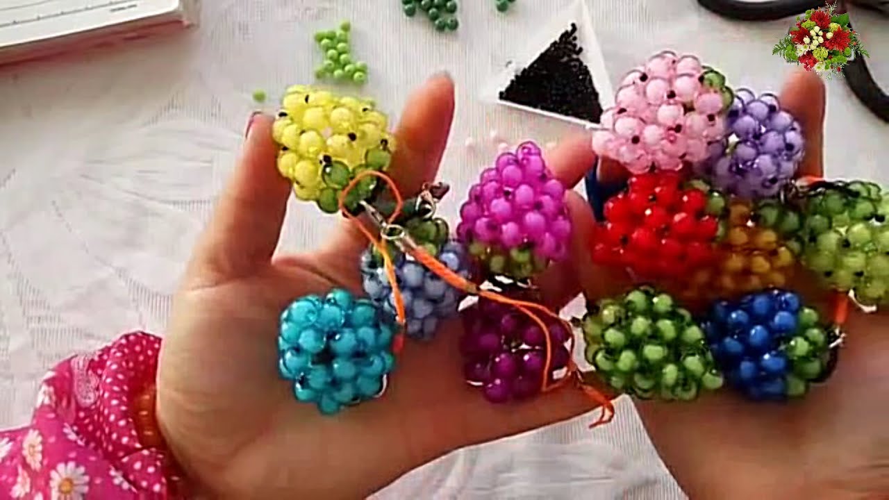 水晶串珠 植物類飾品 草莓(款式2) - YouTube