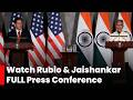 FULL PRESSER: Marco Rubio And Jaishankar Hold Major Joint Press Conference In New Delhi