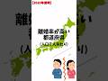 人口千人あたりの離婚率が高い都道府県ランキング