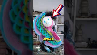 Candy floss art 😱 #shorts Candy floss art 😱 #shorts