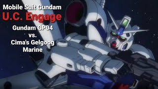 MOBILE SUIT GUNDAM U.C. ENGAGE: Gundam GP04 vs. Cima's Gelgoog Marine!