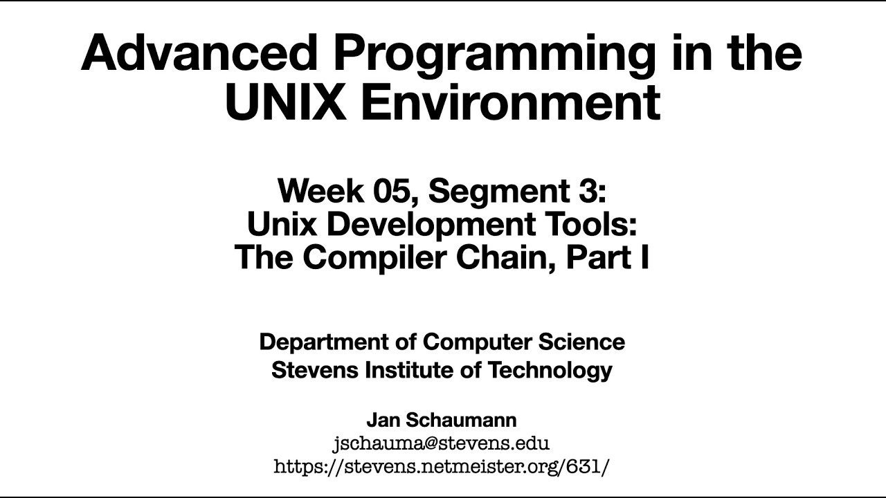 Advanced Programming in the UNIX Environment: Week 05, Segment 3 ...