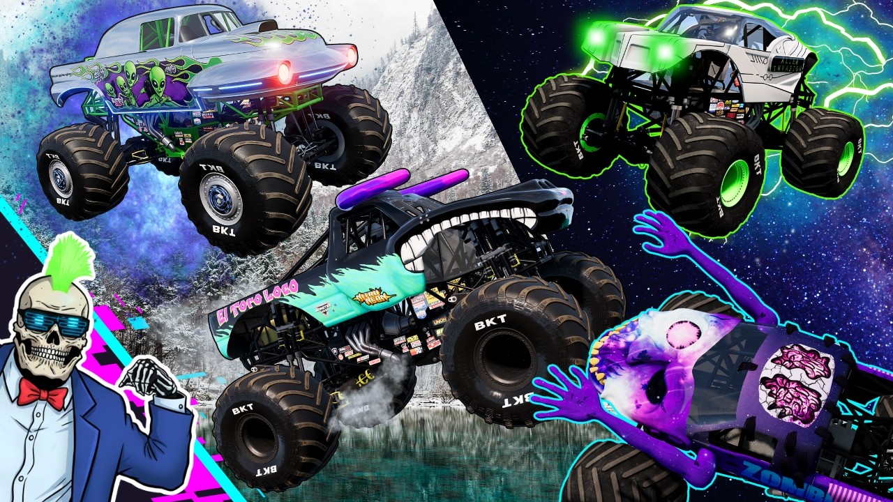 Monster Jam INSANE Racing, Freestyle and High Speed Jumps #120 | BeamNG Drive | Grave Digger