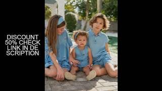 AS SS25 summer Embroidered Denim Collection high quality 100% Tencel denim boys girls familly match