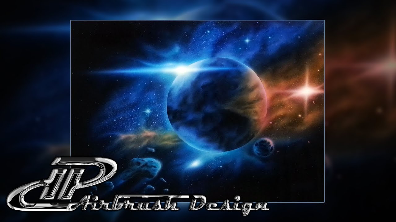  Airbrush  speed painting Space  scene 2 YouTube