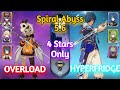4 Stars Only! Overload &amp; Hyperfridge | Spiral Abyss 5.5 | Genshin Impact