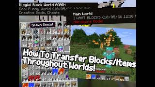 How To Transfer Blocks/Items Throughout Worlds!