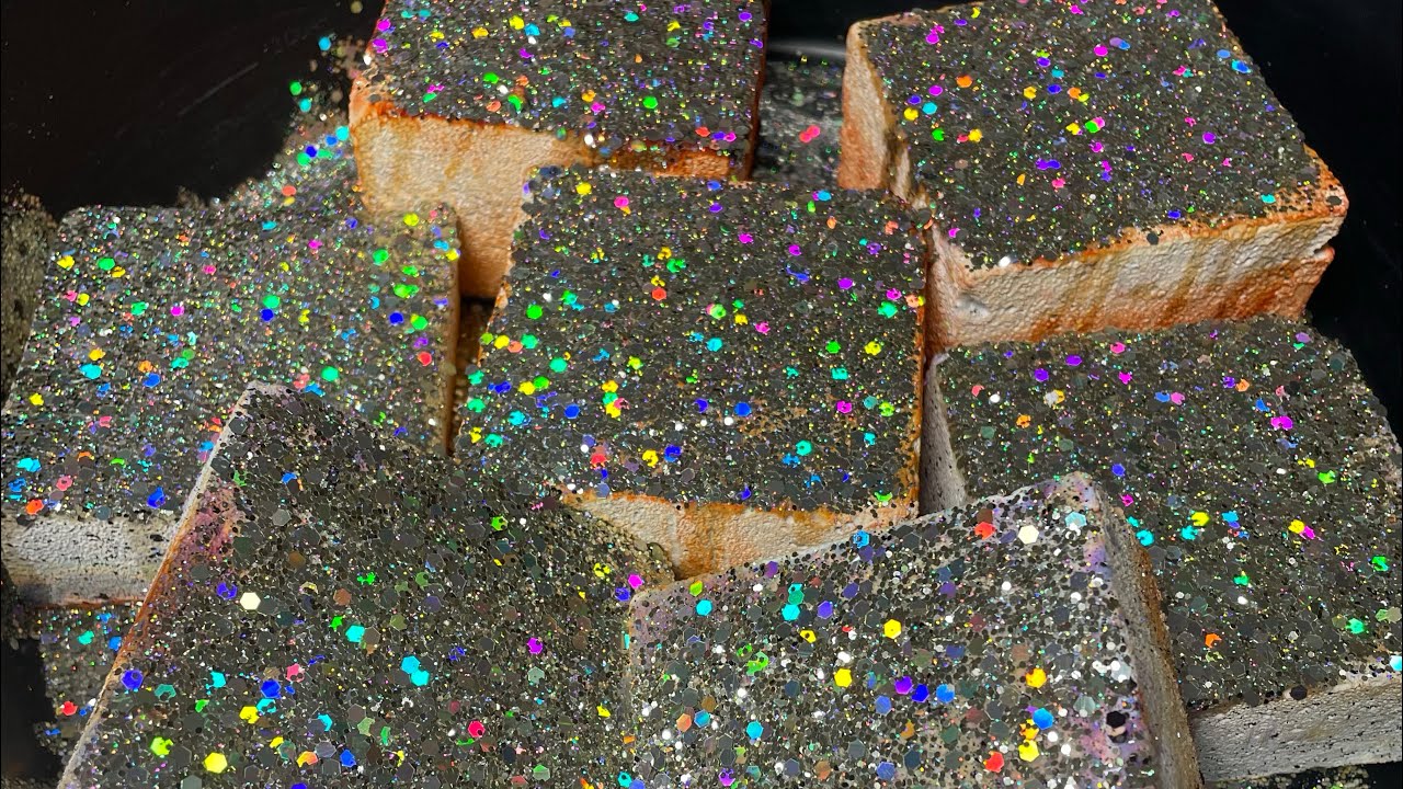 Glittery & Powdery Gym Chalk Blocks | Gym Chalk ASMR - YouTube