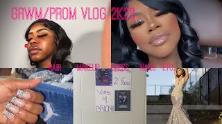 grwm/prom vlog SENIOR YEAR | hair, makeup, nails, lashes, & etc.. | brioni marie 💖 #prom2k23