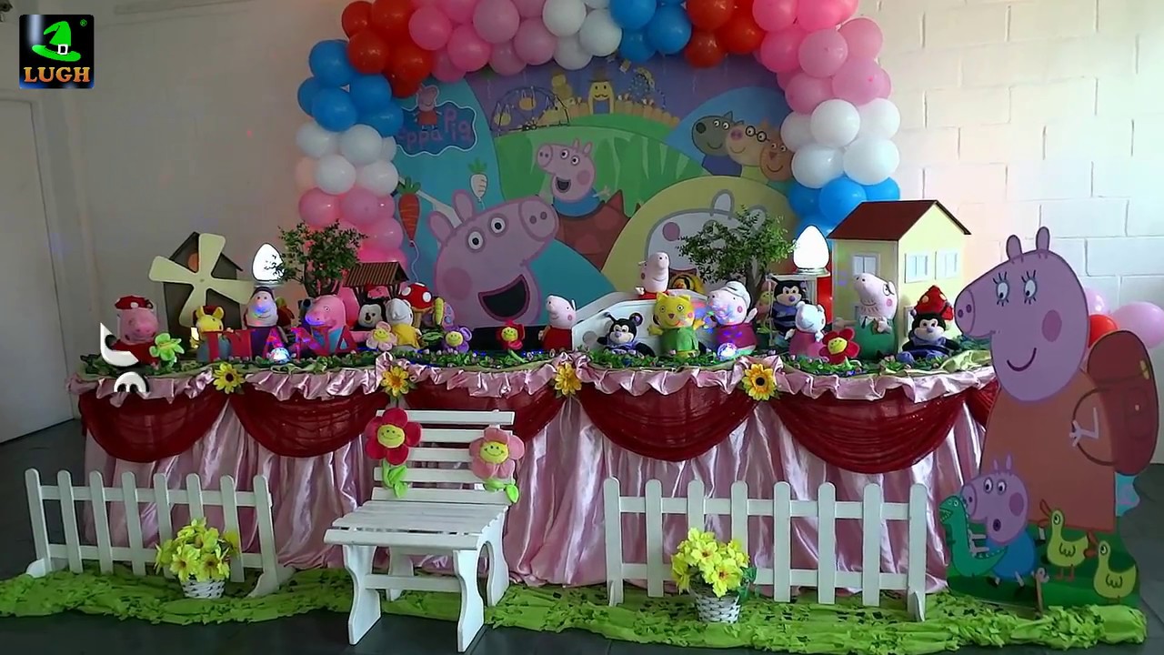 Peppa e George Pig Painel Parede Festa