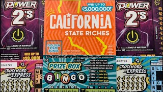 Power 2s! Bingo! Crossword Express! CA State Riches!