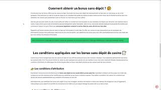 Casino Bonus Sans Dépôt - Comment ça marche ( 6 offres)