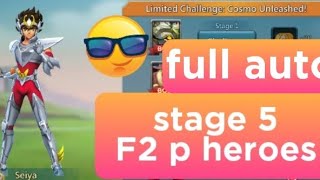 Limited Challenge Stage 5  Cosmo Unleashed Seiya Pegasus! - Lords Mobile full auto screenshot 4