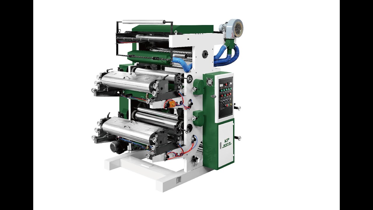 Kingplast 2 color flexo printing machine with auto tension speed 50-60m ...