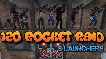 #dMS2 120 ROCKET ONLINE RAID | 8 LAUNCHERS | Zerg progression video - Rust #STM