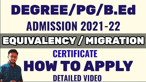 EQUIVALENCY/ MIGRATION CERTIFICATE | HOW TO APPLY | DETAILED VIDEO | KERALA