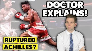 Yuriorkis gamboa claimed to suffer an achilles tendon rupture during
the 2nd round of his pbc fight this weekend against gervonta "tank"
davis. did he seriou...