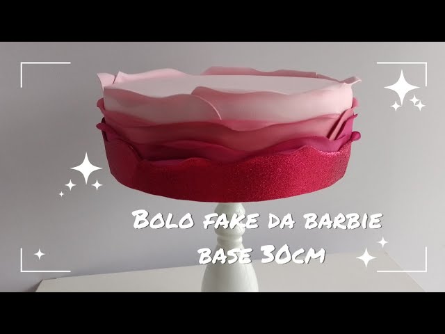 Criações em EVA - Bolo Fake Barbie Sereia #bolofake