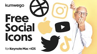 FREE Social Media Icon Shapes for Keynote Mac + iOS