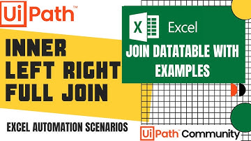 Join Data Tables in UiPath | Inner | Left |  Right | Full | UiPath | (Excel Automation UiPath) | RPA