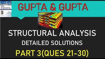 Structural Analysis|Gupta &Gupta|Detailed Explanations|Learn through Concepts|Ques 21-30|Part-3